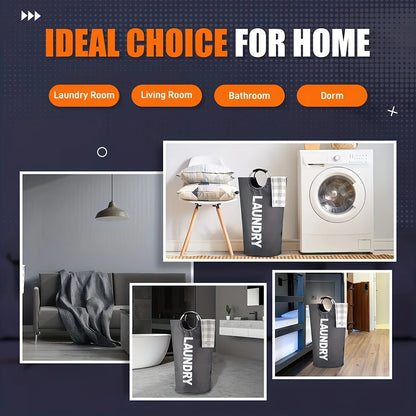 XXL Waterproof Laundry Basket (90L) – Foldable with Padded Handles