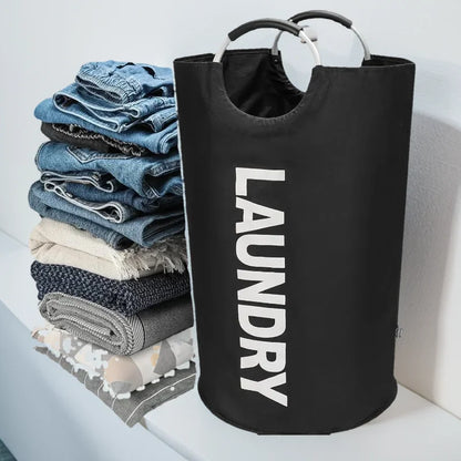 XXL Waterproof Laundry Basket (90L) – Foldable with Padded Handles